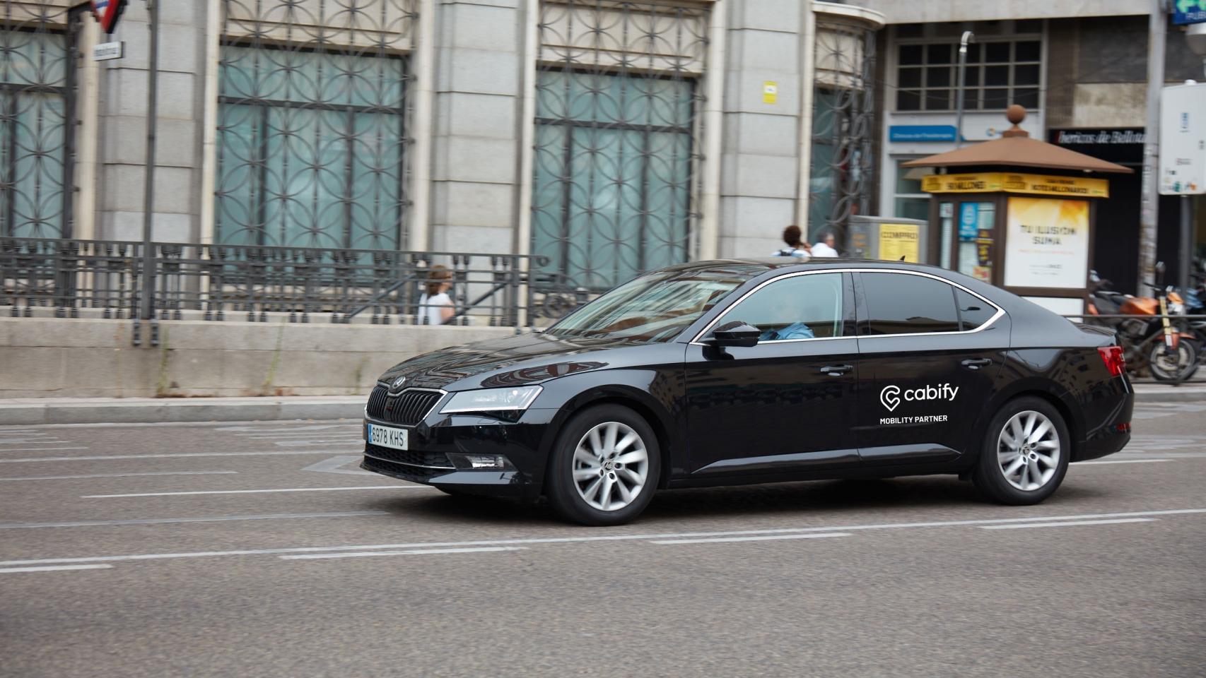 Una VTC de Cabify en Madrid.
