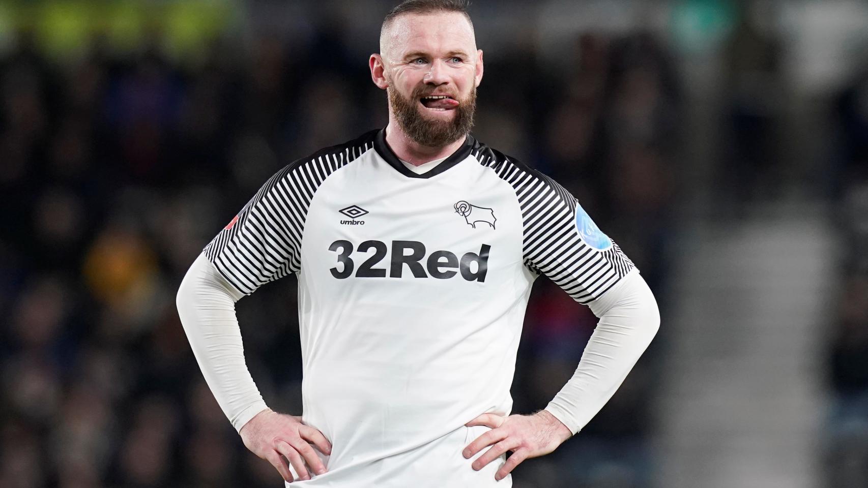 Rooney, durante un partido con el Derby Country