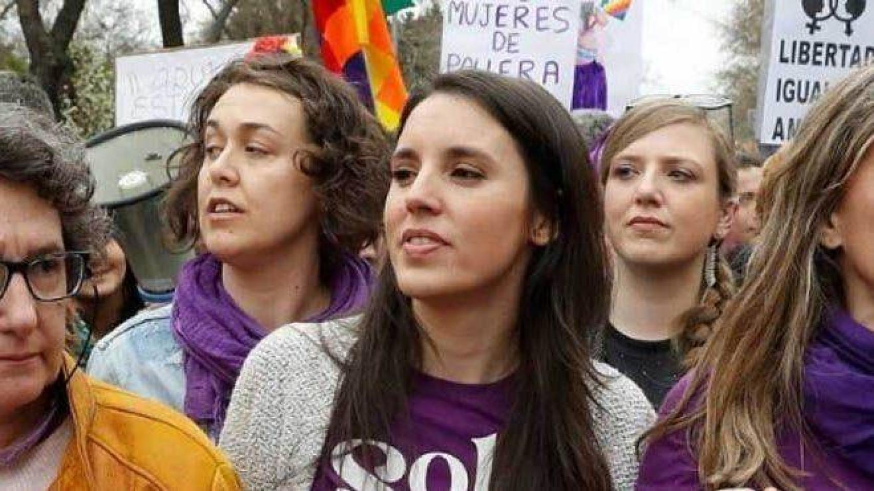 Irene Montero en la manifestación del 8-M