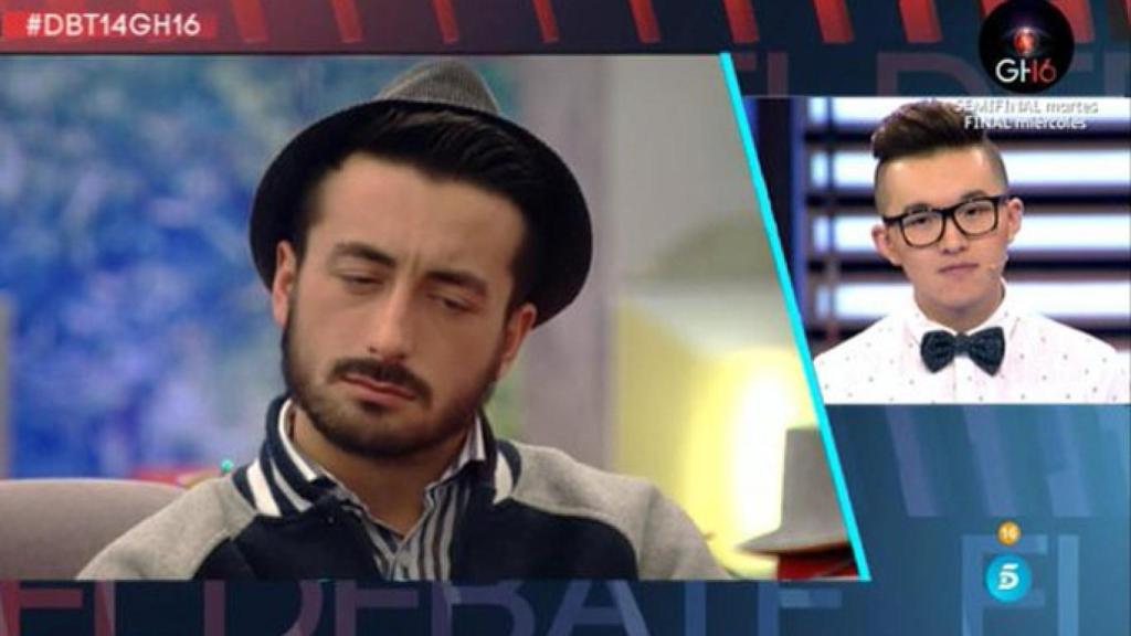 Han observa a Aritz en la casa desde el plató de 'GH16' (@ghmomentazos)