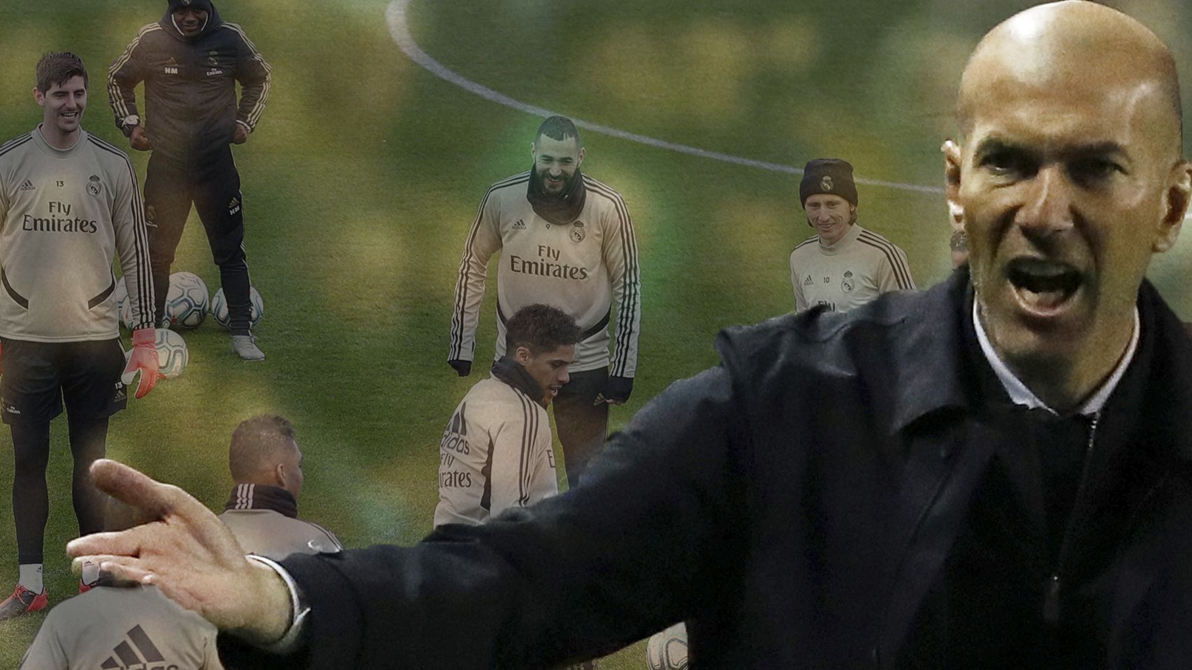 Zinedine Zidane y su plantilla