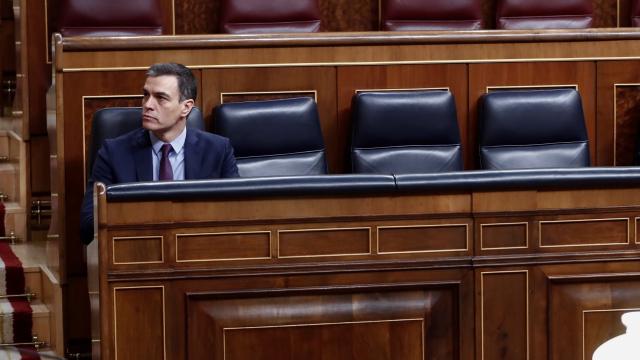 Pedro Sánchez en el Congreso de los Diputados.
