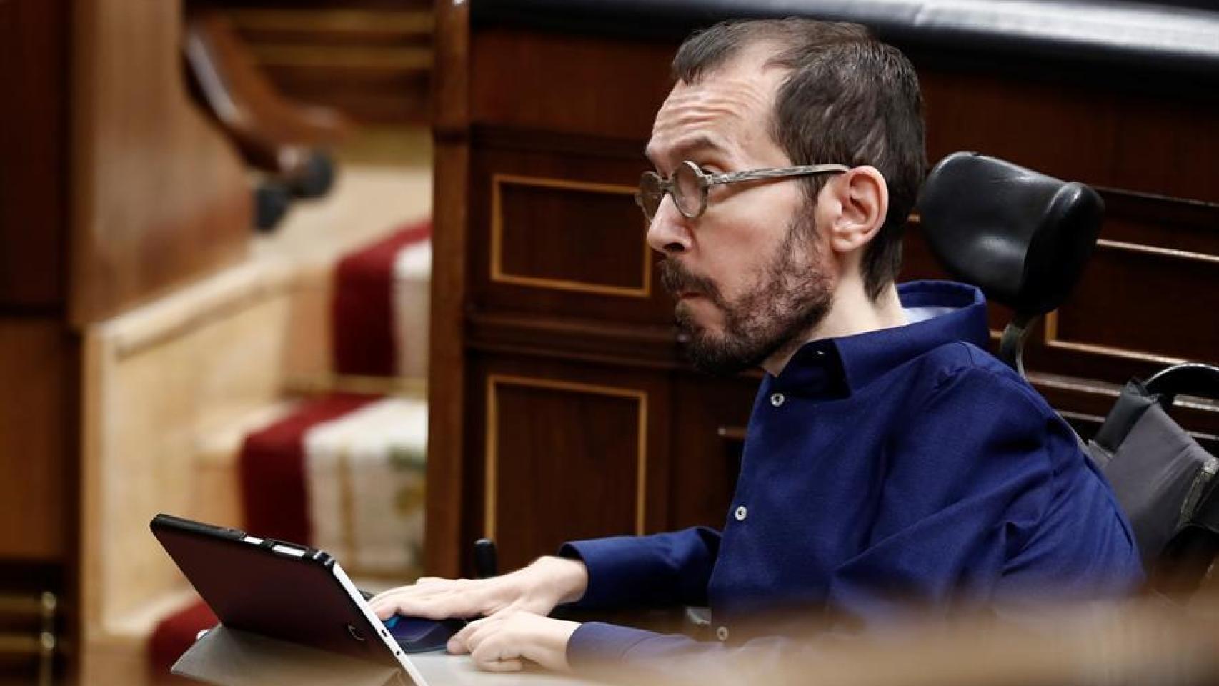 El portavoz de Unidas Podemos, Pablo Echenique.