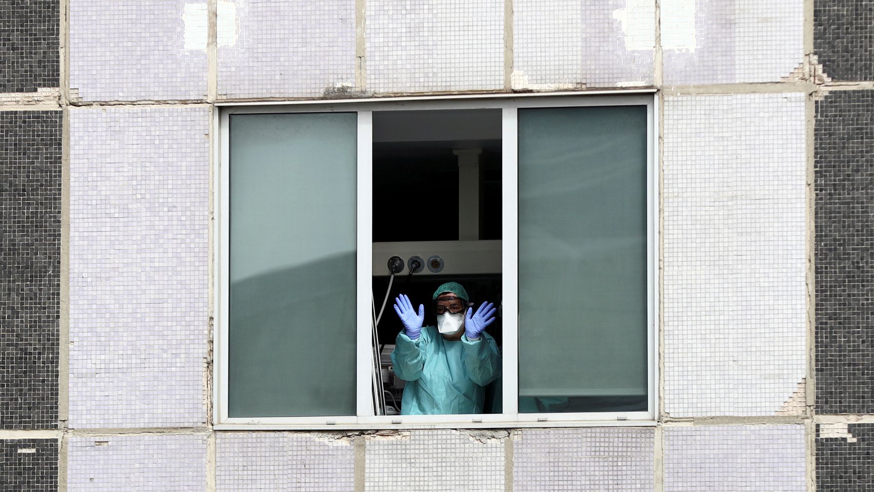 Enfermera en el Hospital de La Paz, en Madrid.