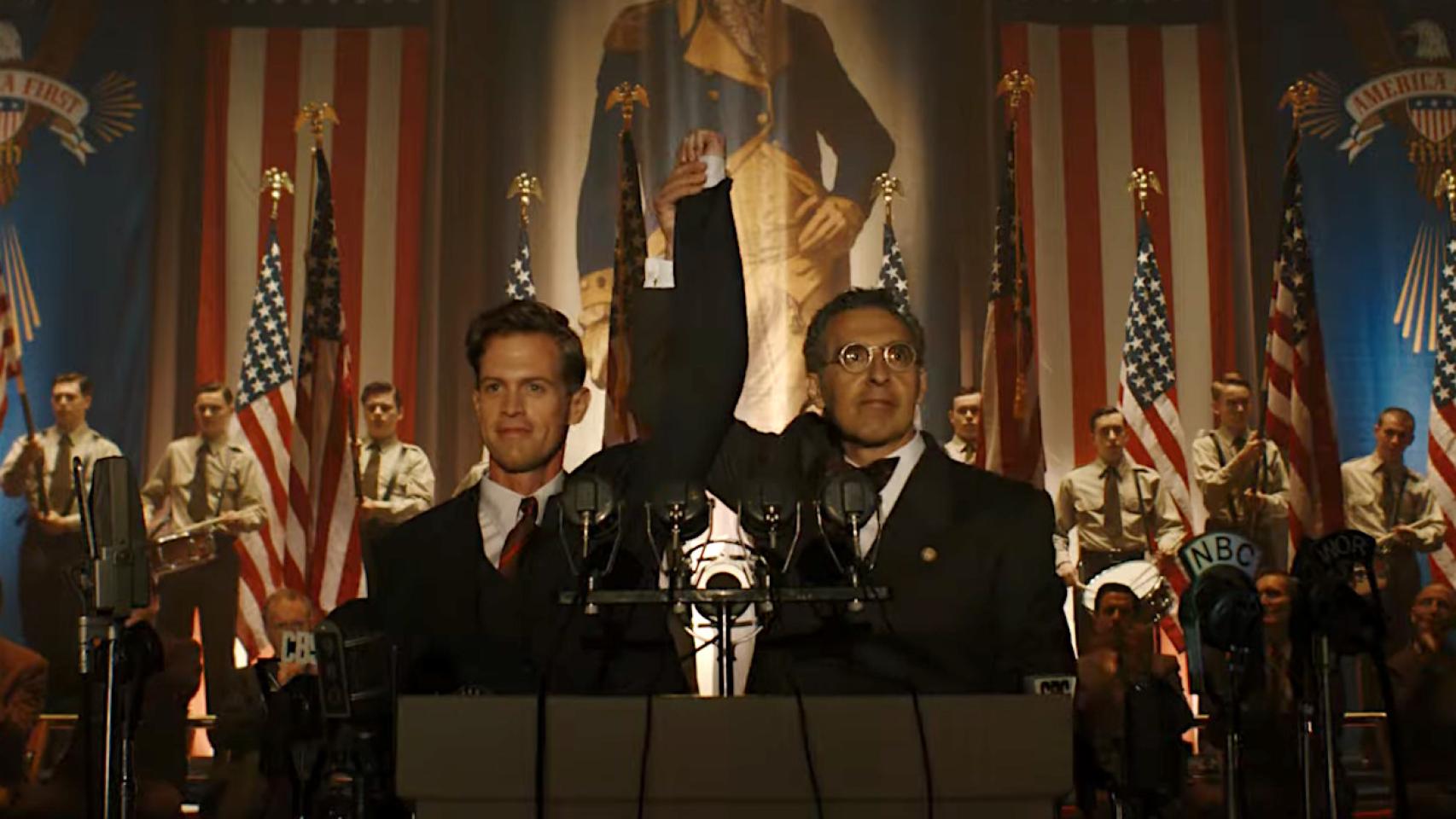 Lidbergh llegando a presidente en la realidad paralela de la serie.