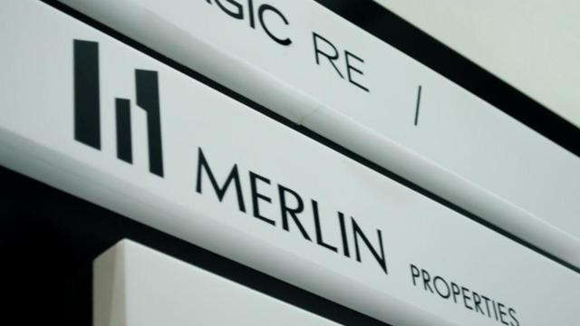 Un rótulo en las oficinas de Merlin Properties.