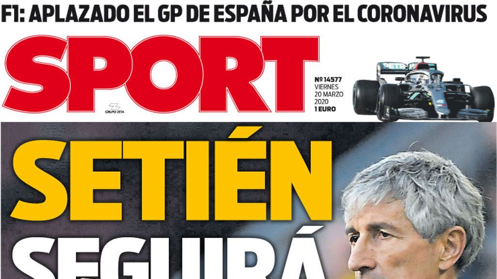 Portada Sport (20/03/20)