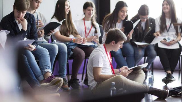 Estudiantes de la Fundación Amancio Ortega.