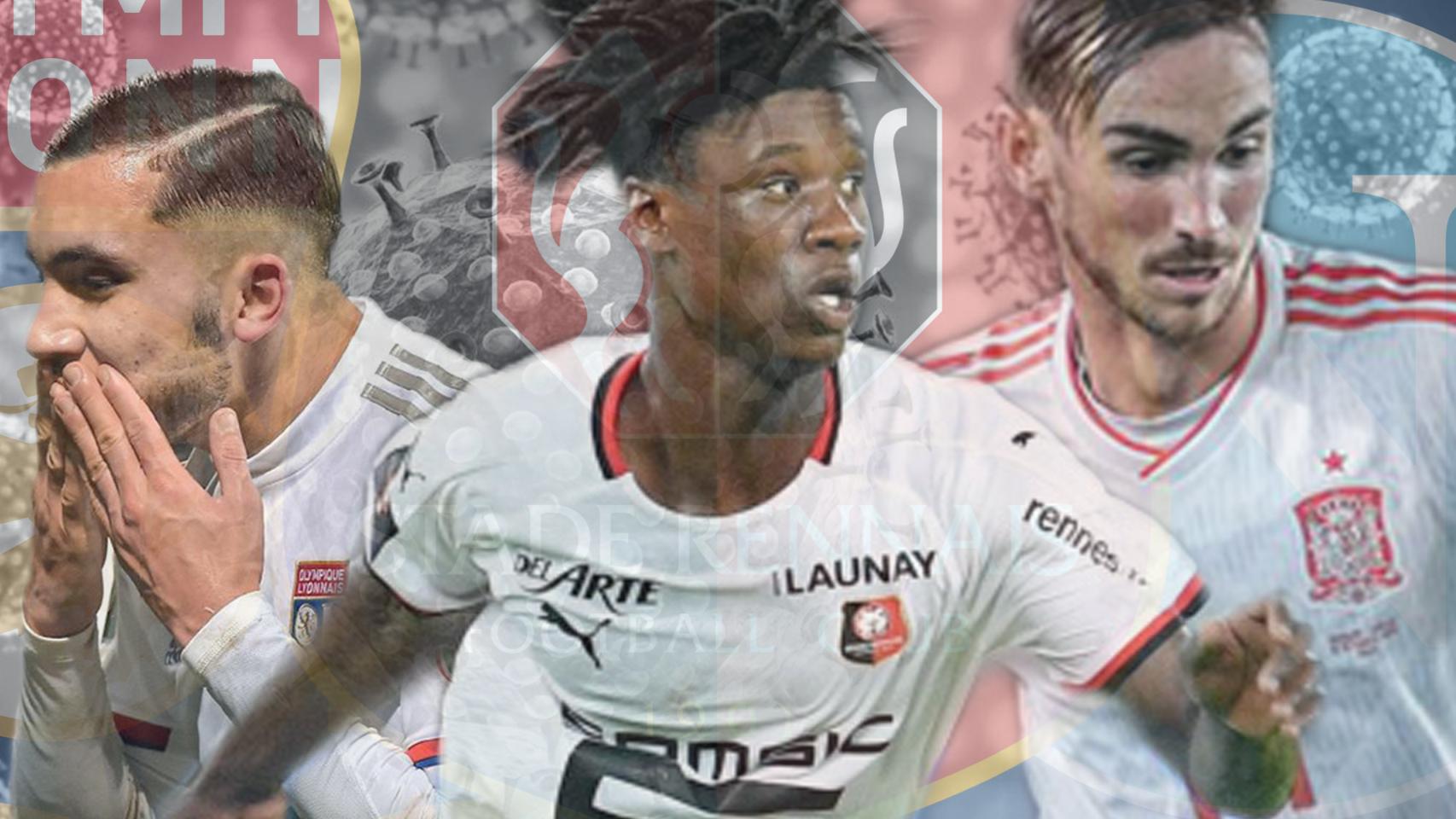 Rayan Cherki, Eduardo Camavinga y Fabián Ruiz