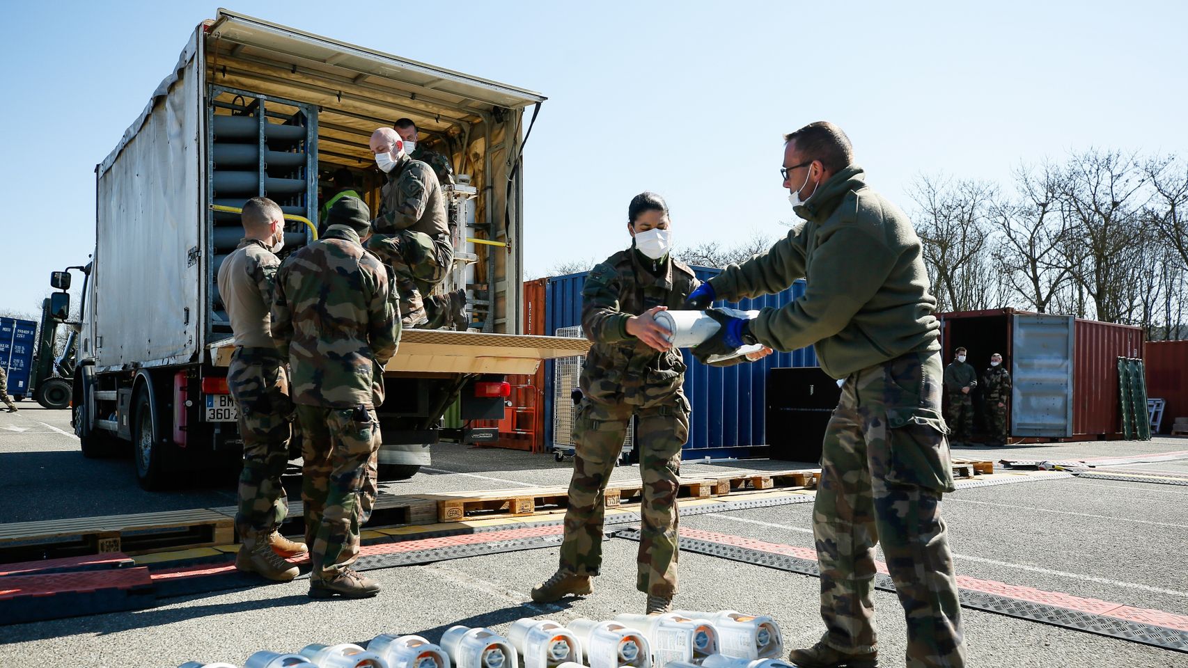 Ejercicios militares en Francia para el dispositivo contra el coronavirus