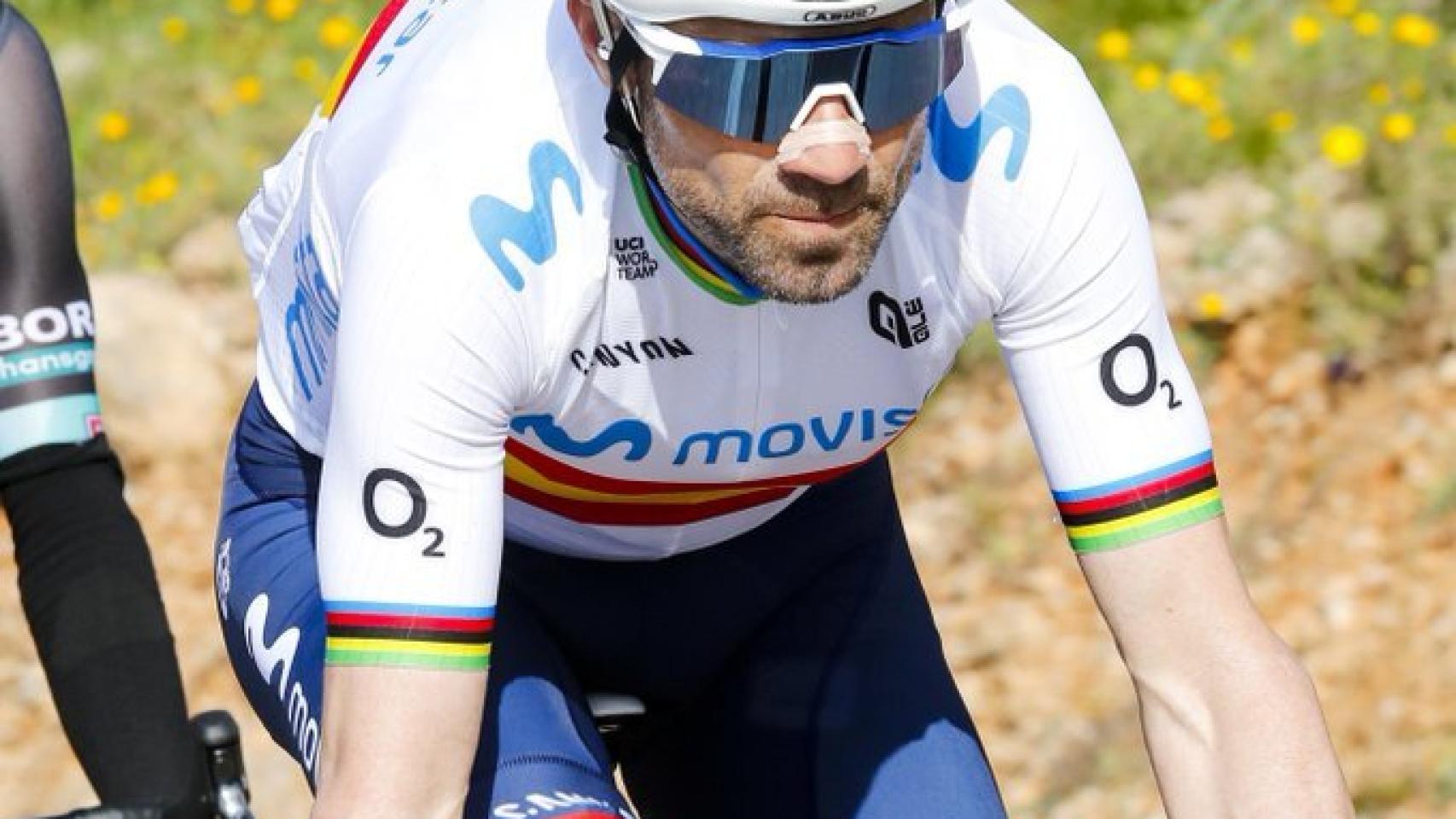 Alejandro Valverde, en una carrera durante esta temporada