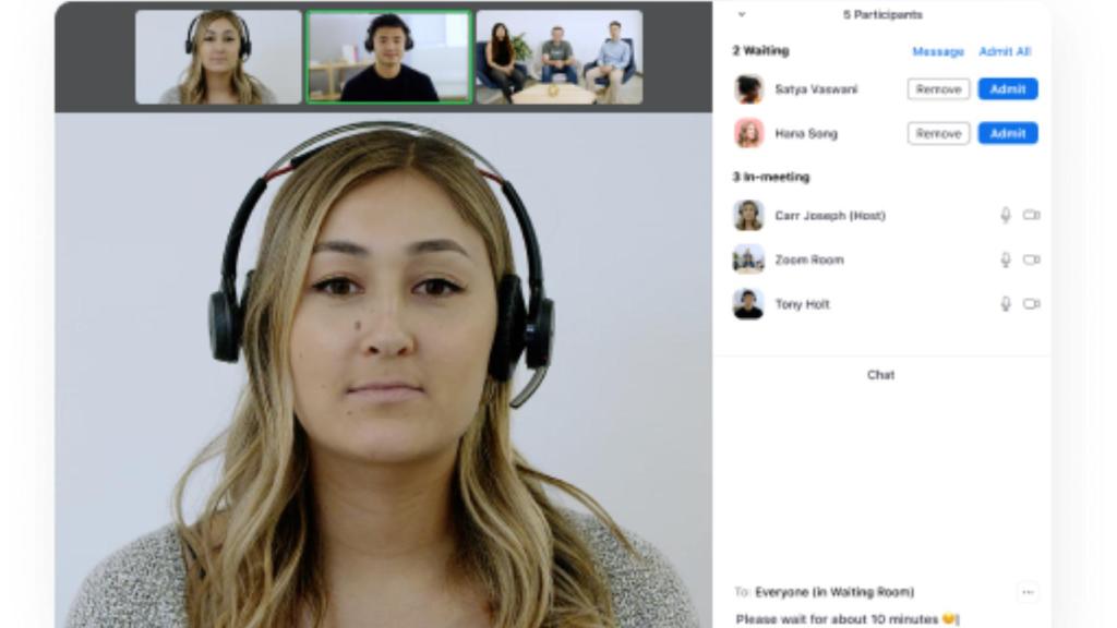 Salas de espera en Zoom.