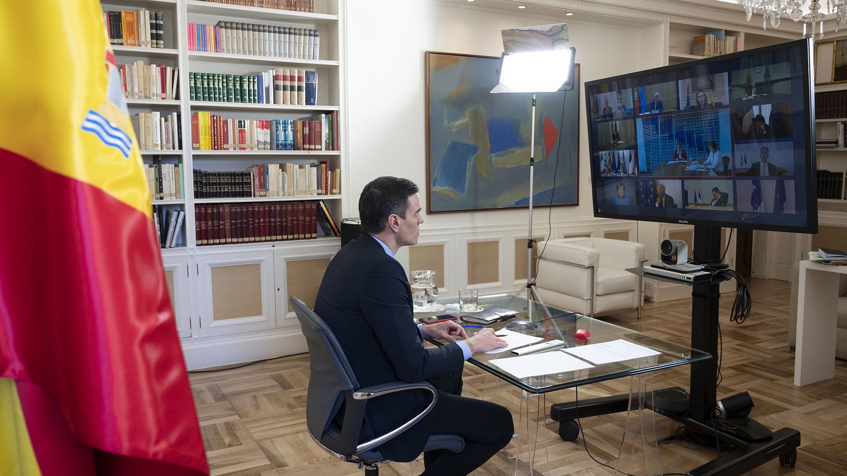 El presidente Pedro Sánchez, durante el Consejo Europeo de este jueves