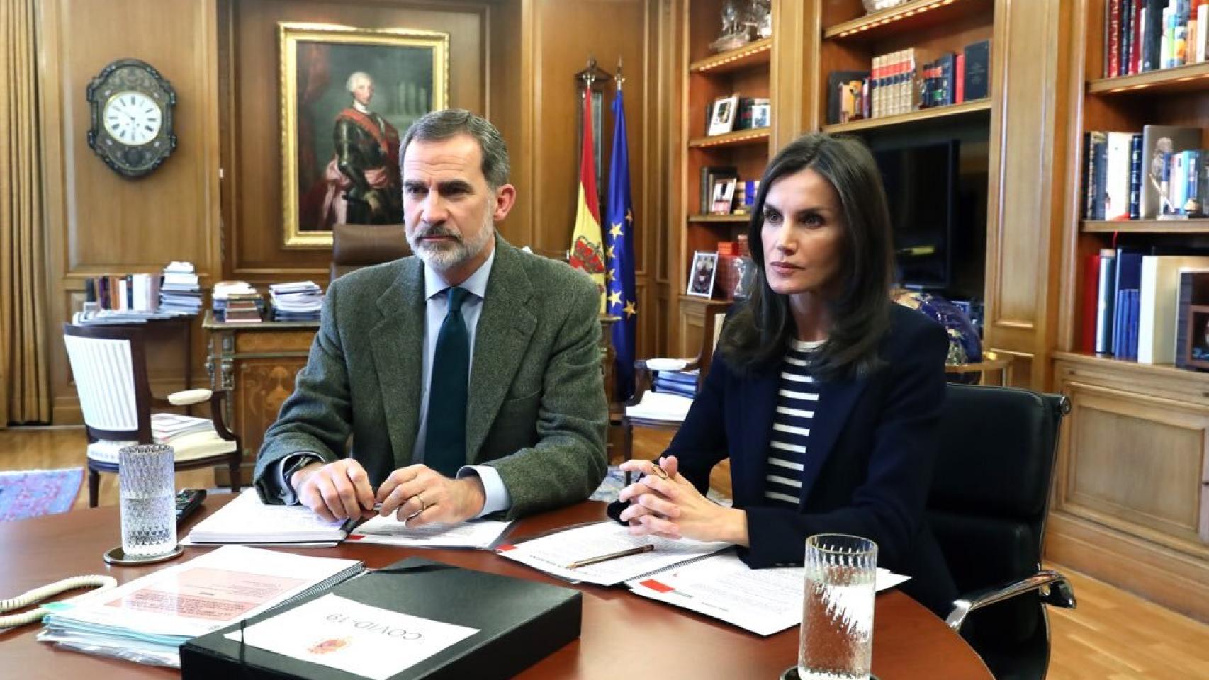 La reina Letizia ha reaparecido este jueves tras varias semanas en cuarentena.
