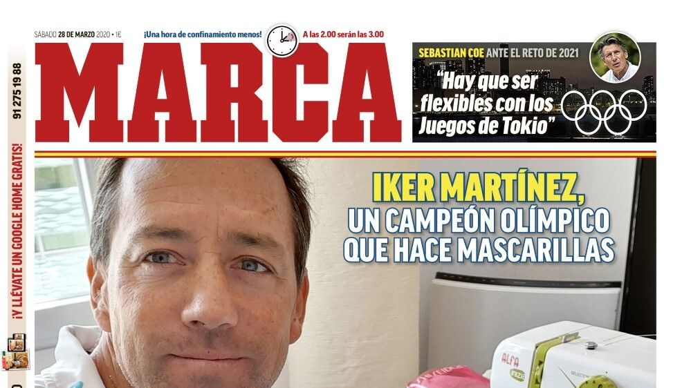 La portada del diario MARCA (28/03/2020)