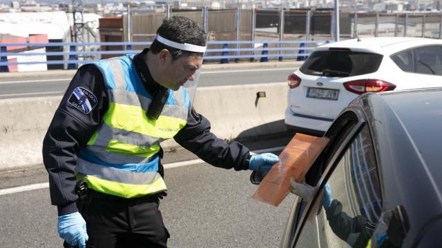 Controles a la salida de A Coruña