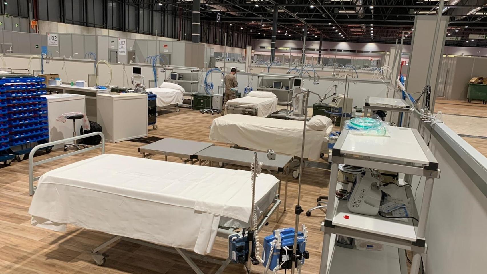 Imagen del hospital de campaña habilitado en Ifema