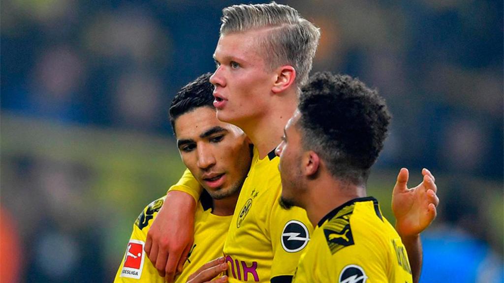 Achraf Hakimi, Erling Haaland y Jadon Sancho, tres jugadores que podrían cambiar en los próximos meses de camiseta