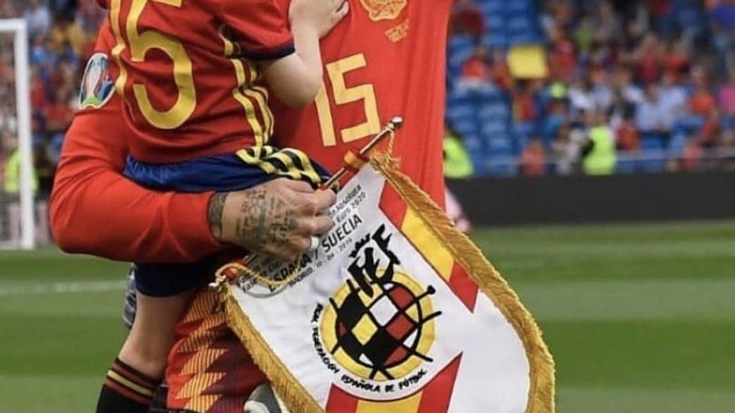 Sergio Ramos, con la camiseta de la Selección