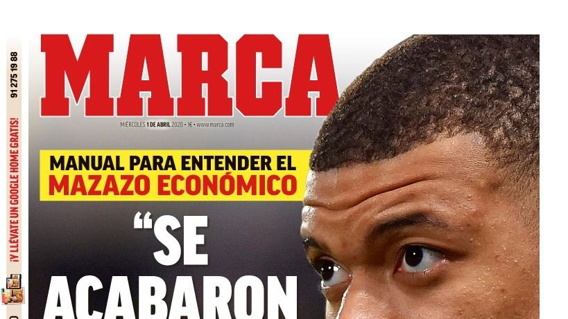 Portada MARCA (01/04/20)