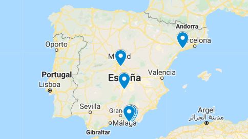 Mapa de gasolineras.