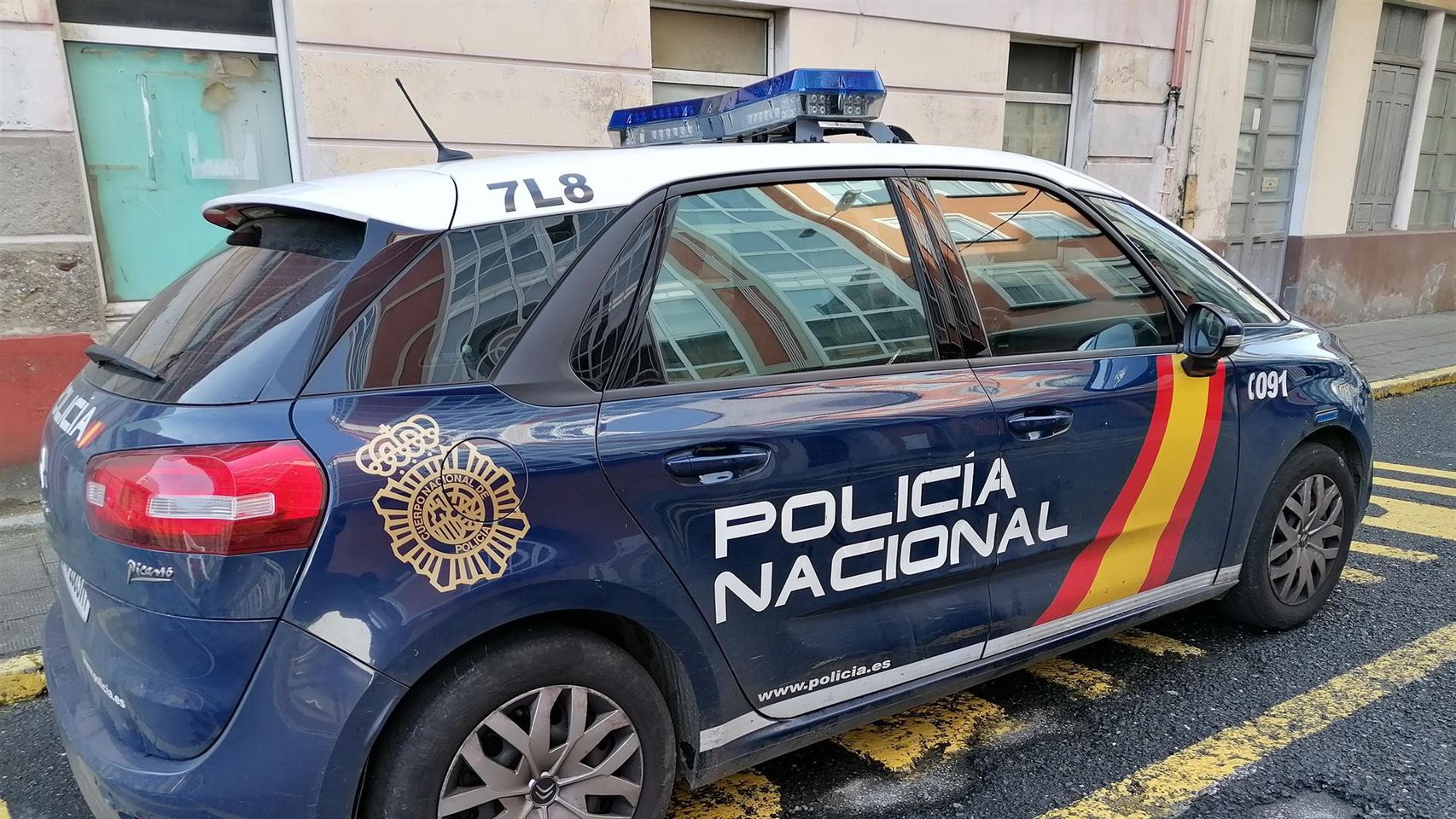 Un vehículo de la Policía Nacional.