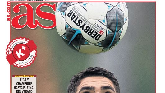 La portada del diario AS (02/04/2020)