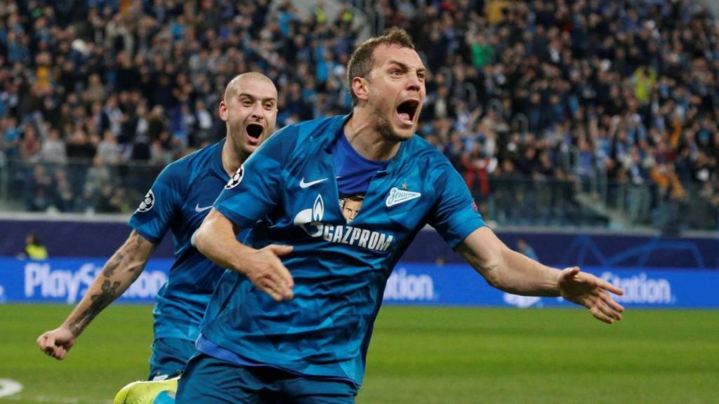 Dzyuba, en un partido del Zenit de San Petersburgo