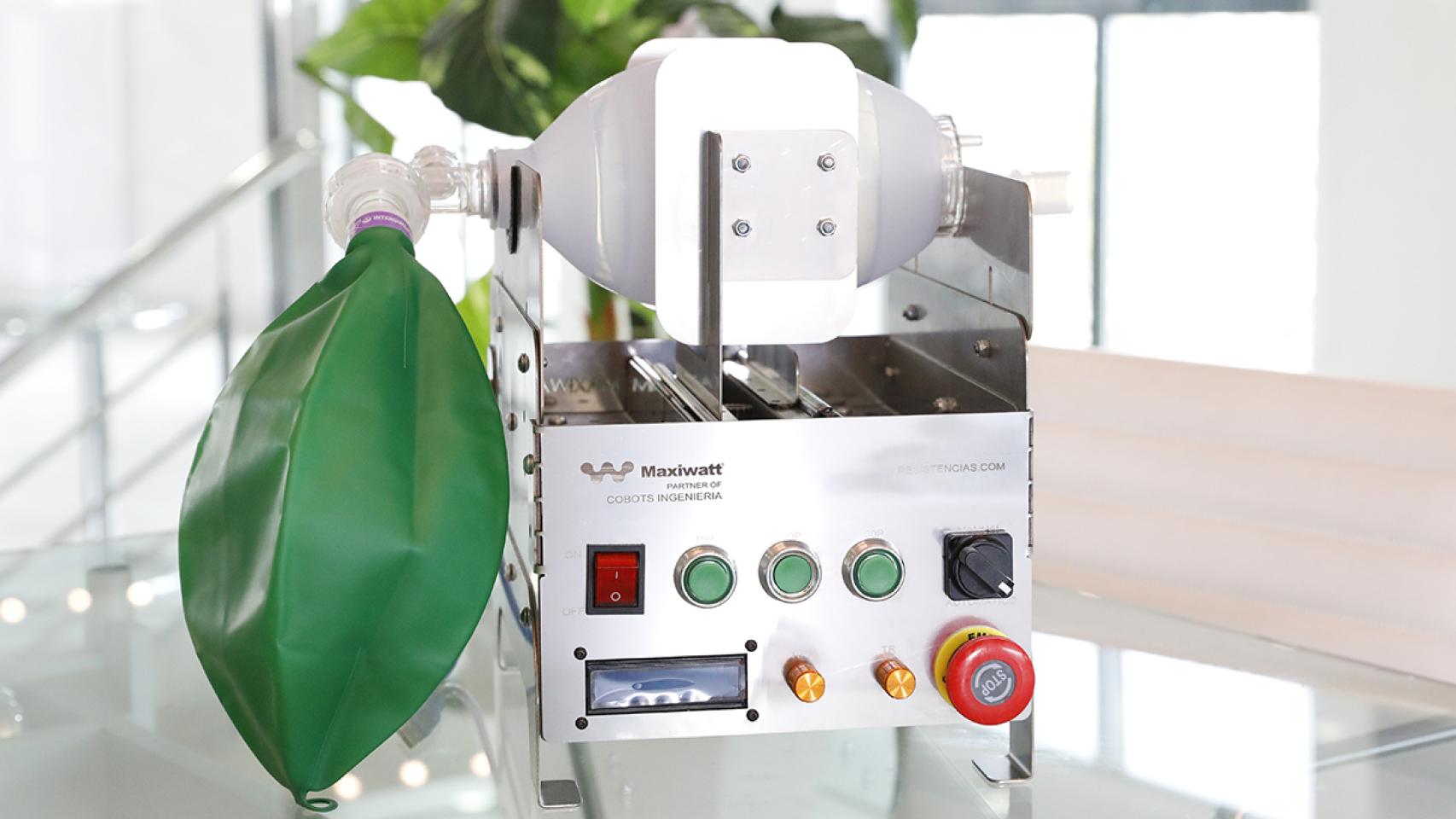 El respirador de Maxiwatt, fabricado con acero inoxidable mediante corte láser.