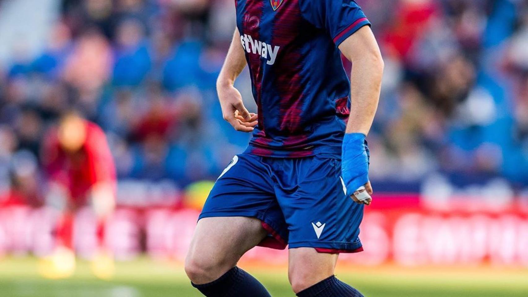 Carlos Clerc, durante un partido con el Levante
