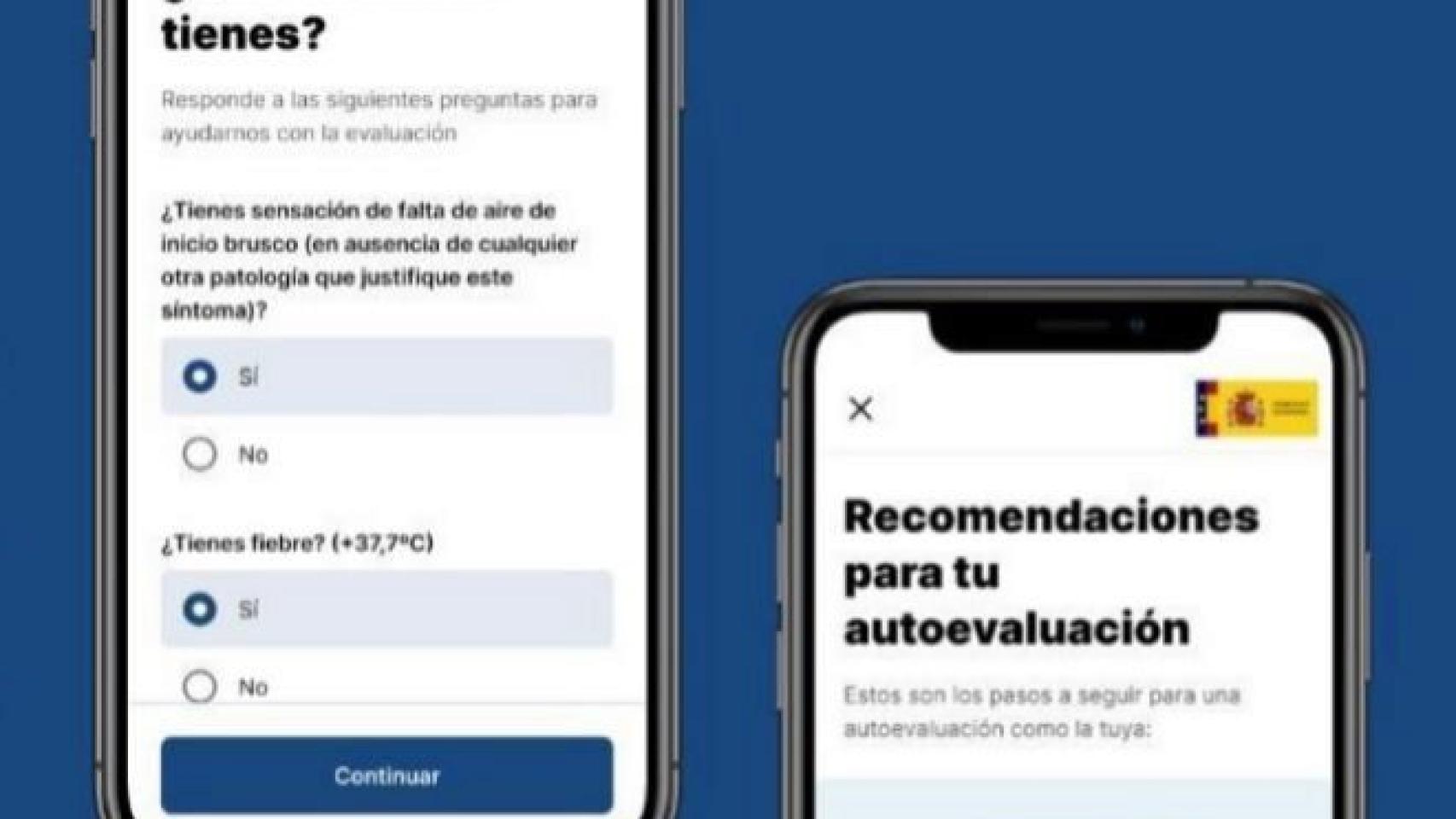 App de autodiagnóstico del Gobierno