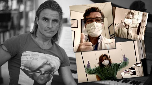 Nacho Cano ha querido homenajear a su amigo de la infancia, que trabaja como sanitario.