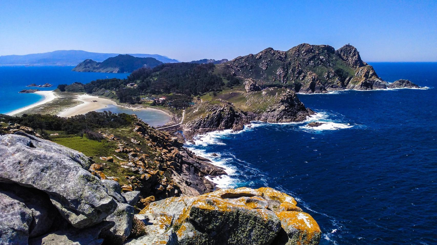 Vista de las islas Cíes.