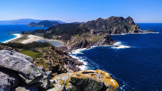 Vista de las islas Cíes.