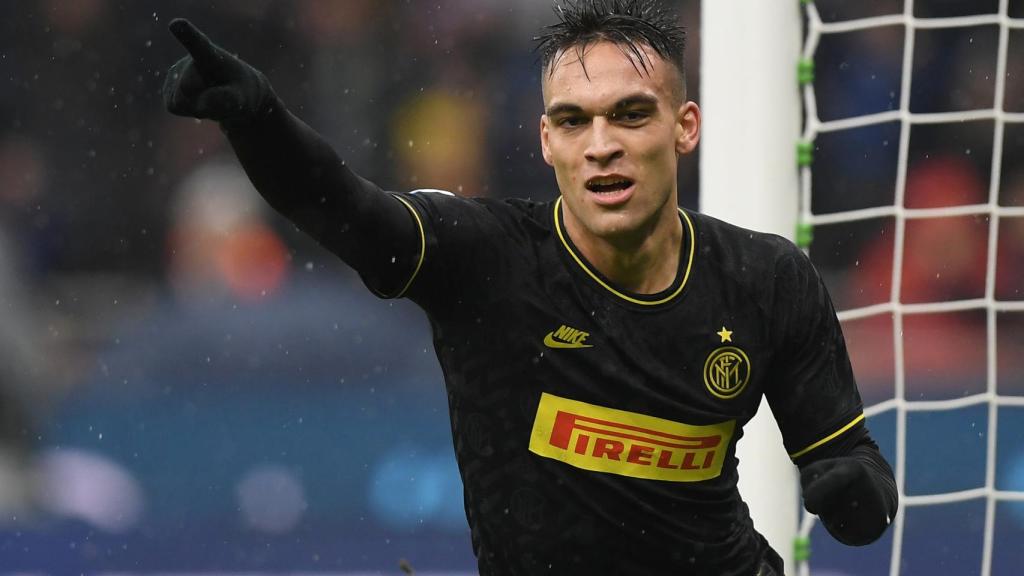 Lautaro Martínez celebra un gol con el Inter de Milán
