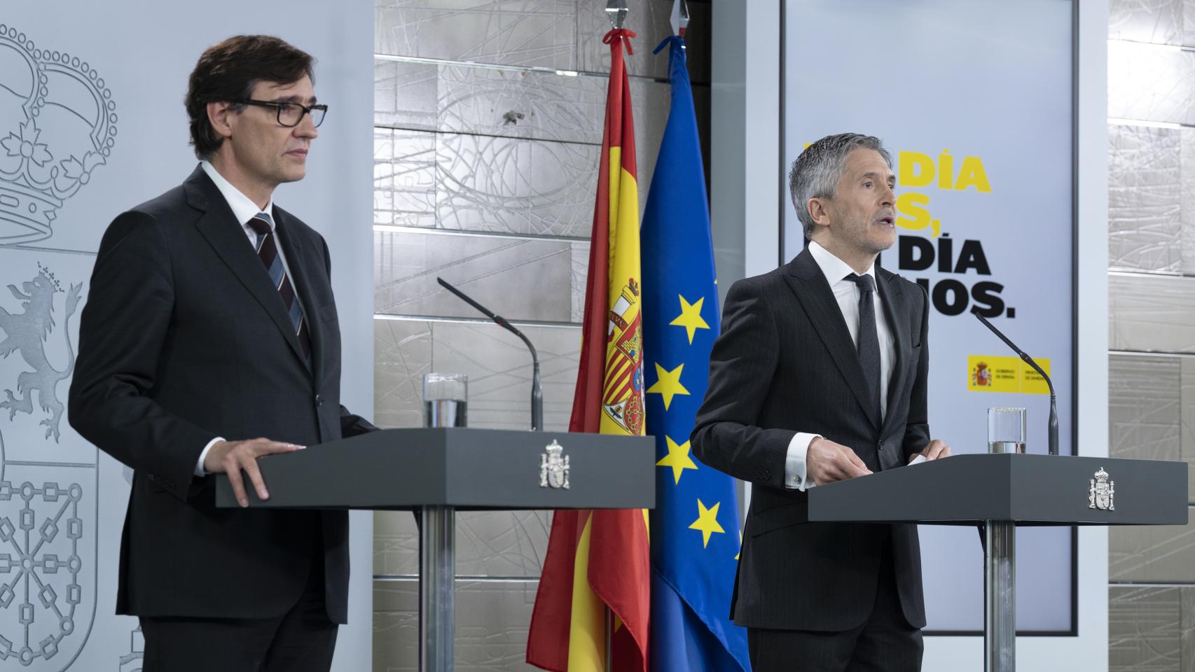 Salvador Illa y Fernando Grande-Marlaska, en una imagen de archivo.