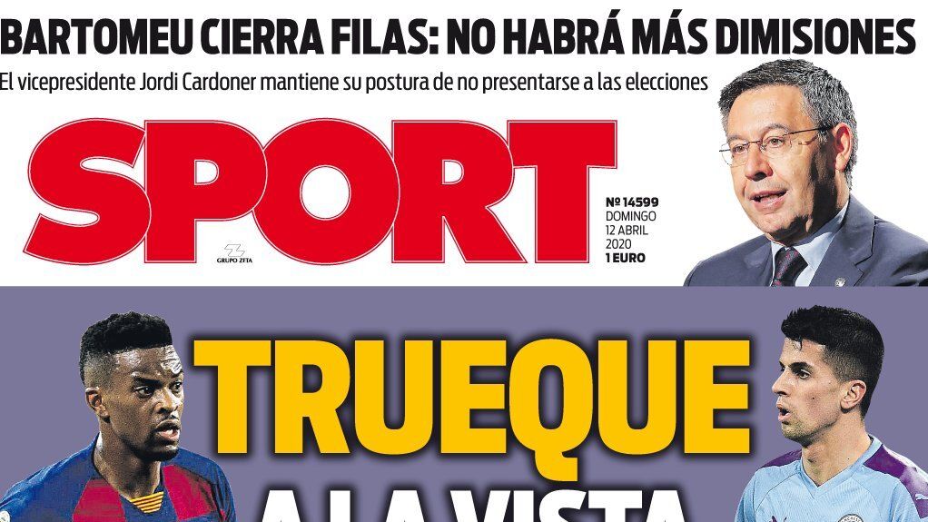 La portada del diario Sport (12/04/2020)