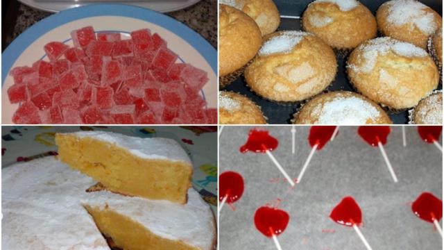 Postres presentados al concurso organizado por vecinos