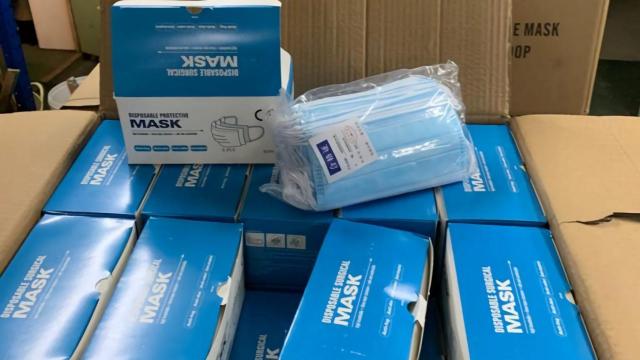 Mascarillas quirúrgicas.