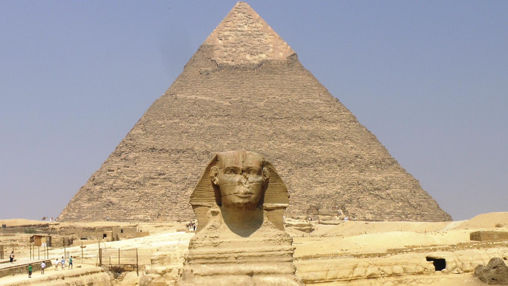 La esfinge y la pirámide de Giza.