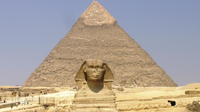 La esfinge y la pirámide de Giza.