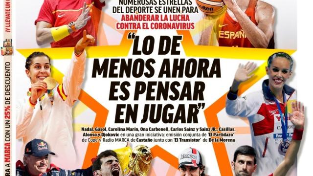 La portada del diario MARCA (16/04/2020)