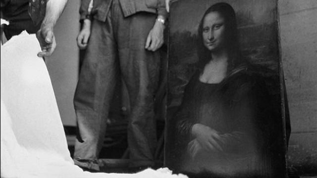 La Mona Lisa siendo trasladada a Chambord por orden de Jacques Jaujard.