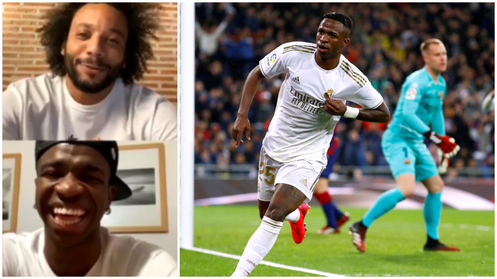 Marcelo y Vinicius, en directo en Instagram