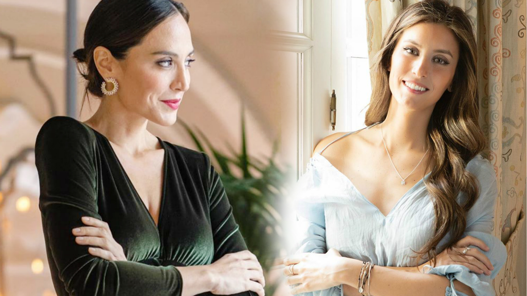 Tamara Falcó y Ana Boyer, en un montaje de Jaleos.