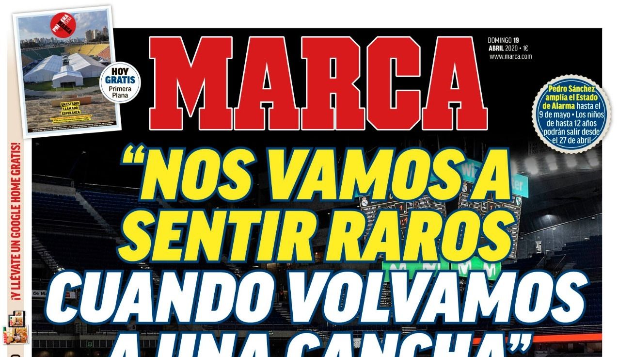 La portada del diario MARCA (19/04/2020)