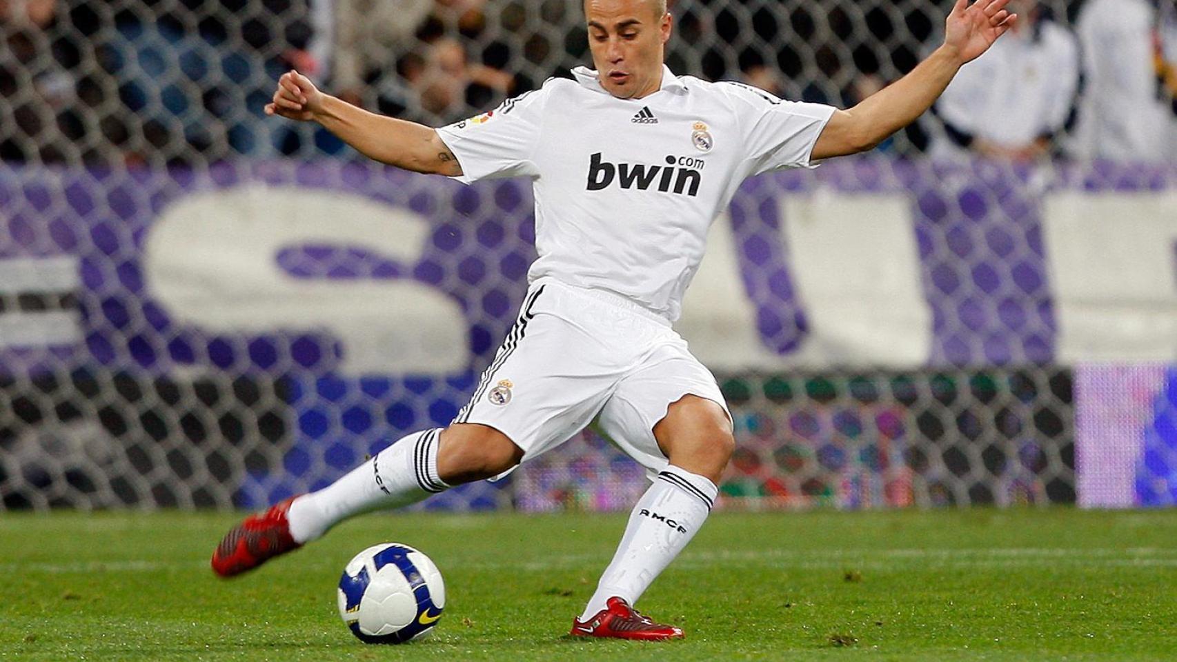 Fabio Cannavaro, en un partido del Real Madrid