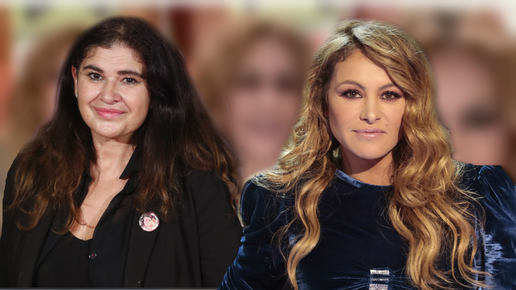 Montaje de JALEOS de Lucía Etxebarría y Paulina Rubio.