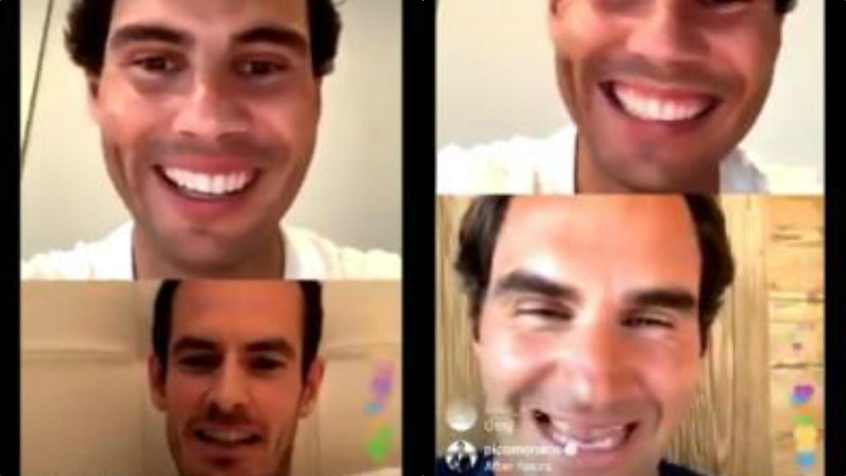 Nadal, Murray y Federer, en Instagram