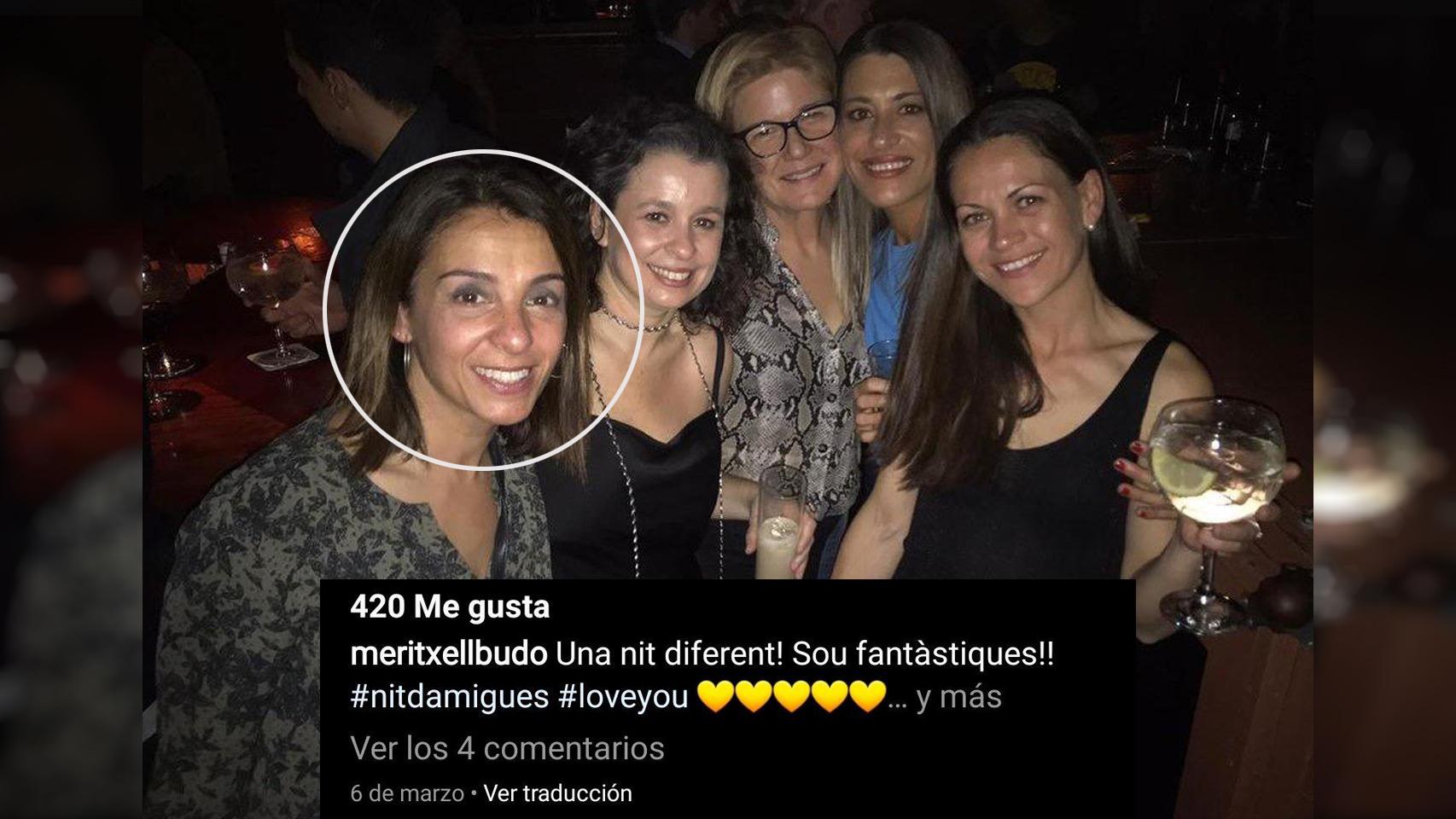 Meritxell Budó: de fiesta en fiesta hasta la alarma final, pero la culpa de los muertos es de España.